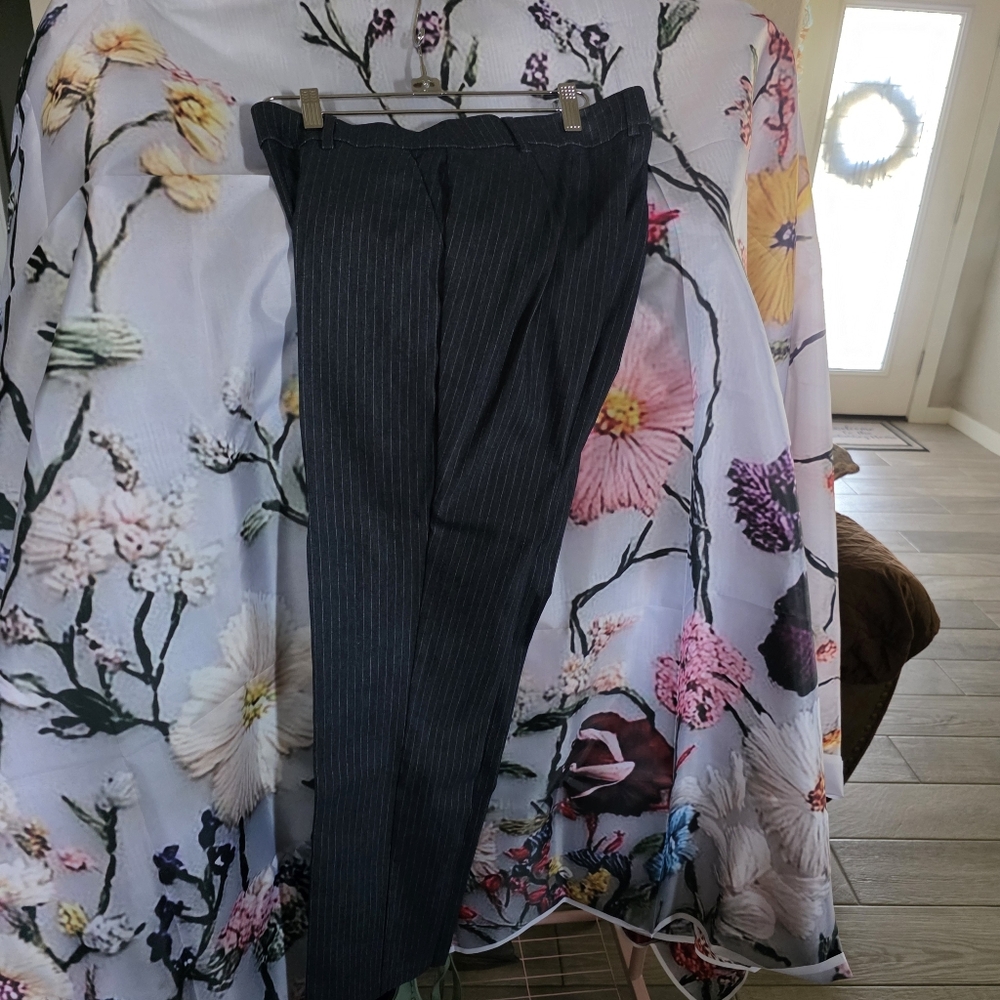 Rafaella Navy Pinstripe Pantsuit
